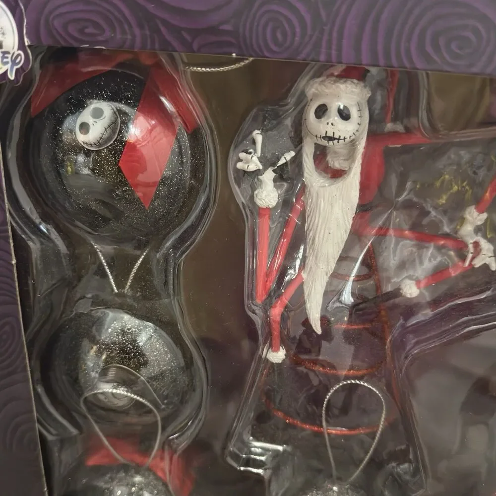Disney Tim Burtons The Nightmare Before Christmas Tree Topper Ornament Set of 7